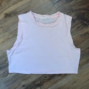 NWOT Pink crop top tank Size S
